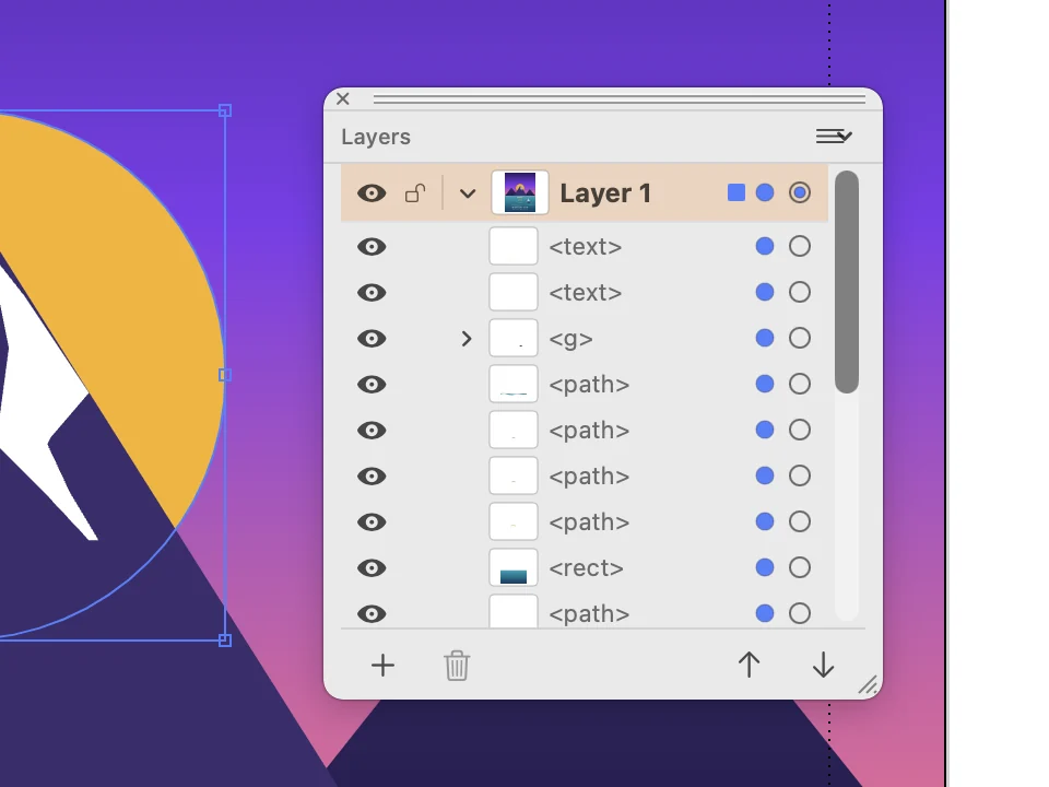Layers palette in use over an illustration