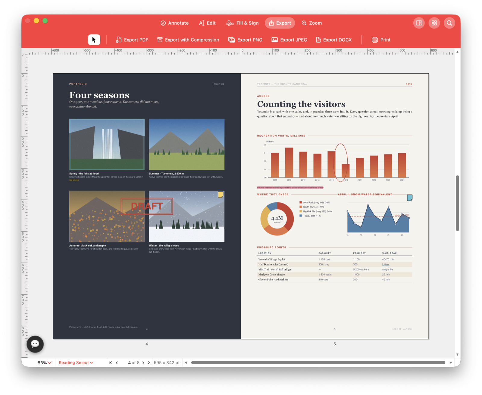 Pdf Editor editing workspace with selected content and PDF review elements