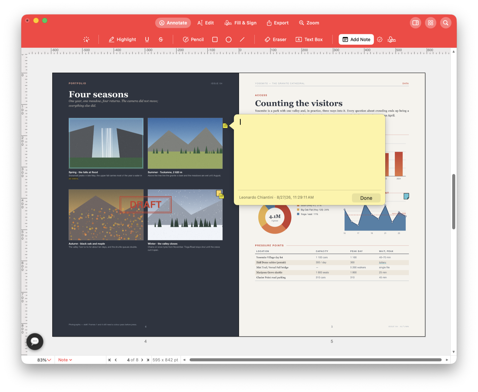 Sticky note and annotation tools in Pdf Editor