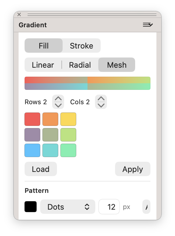 Gradient palette